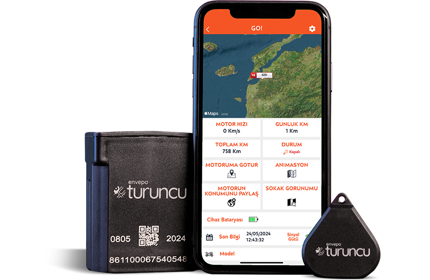 Turuncu Go Kablosuz Motosiklet Takip Cihazı